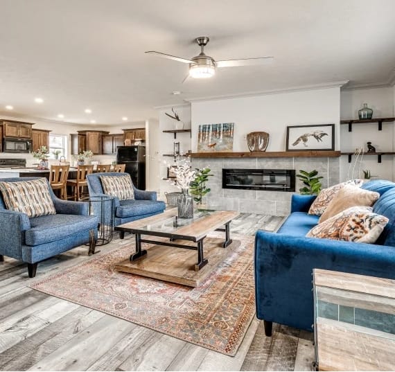A modular home in Iowa features a spacious interior design