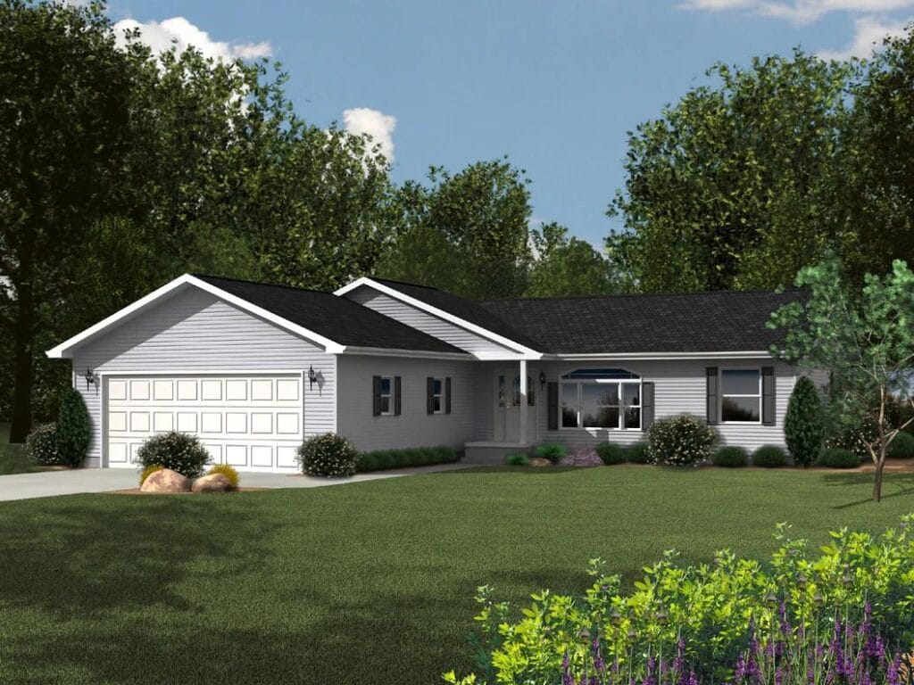 Exterior of a mobile home