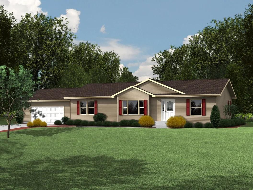 Exterior of a modular home in Iowa by Midwest Homes